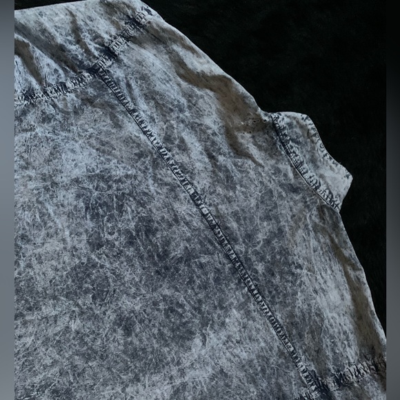 design Vintage 90’s Blue Semi-Distressed Long Sleeve Button-Up Shirt L PreOwned - Picture 13 of 15